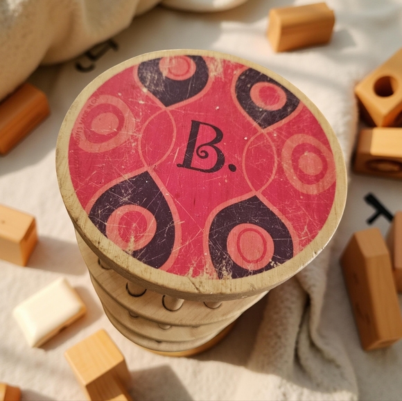 B. Toys | Natural Wooden Rolling Rainmaker Dexterity Development Toy - Picture 7 of 9